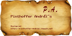 Pinthoffer András névjegykártya